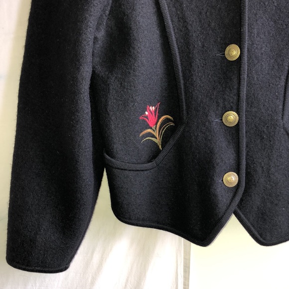 Geiger Black 100% Australian Wool Vintage Coat - Picture 4 of 7